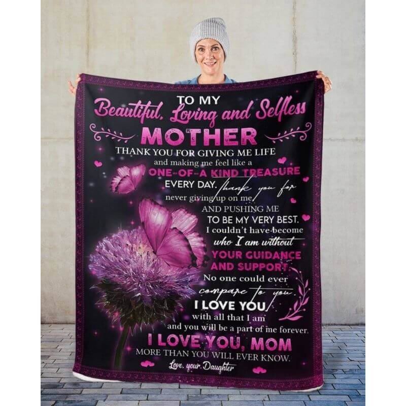 To My Mom - From Daughter - A368 - Premium Blanket-Jolura