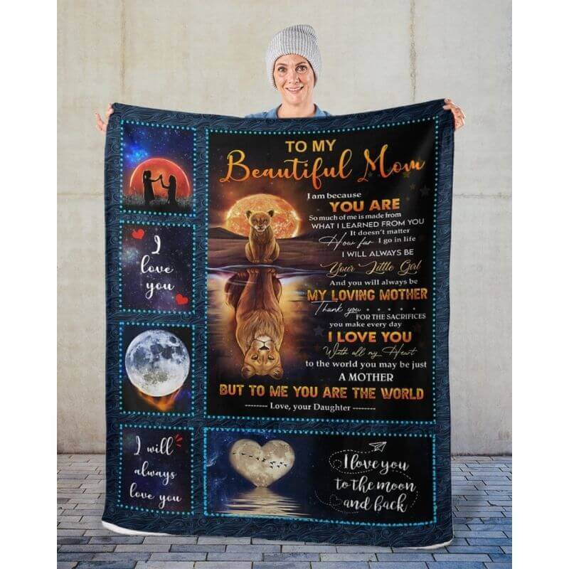 To My Mom - From Daughter  - A369 - Premium Blanket-Jolura