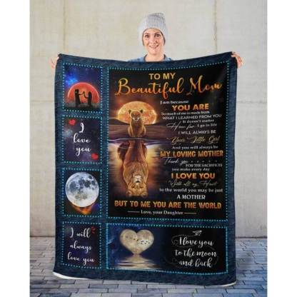 To My Mom - From Daughter  - A369 - Premium Blanket-Jolura