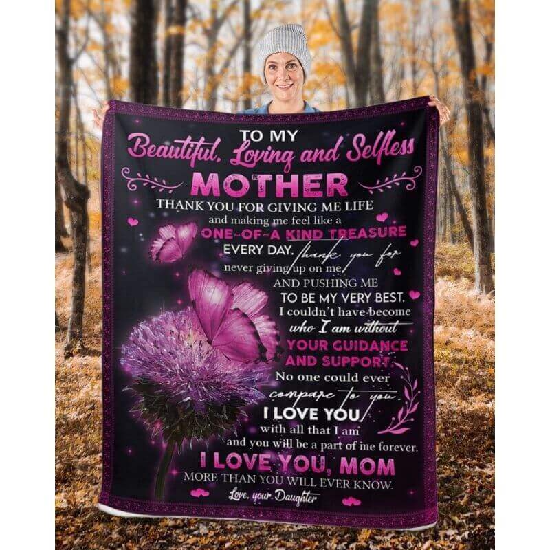 To My Mom - From Daughter - A368 - Premium Blanket-Jolura