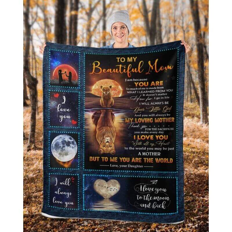 To My Mom - From Daughter  - A369 - Premium Blanket-Jolura