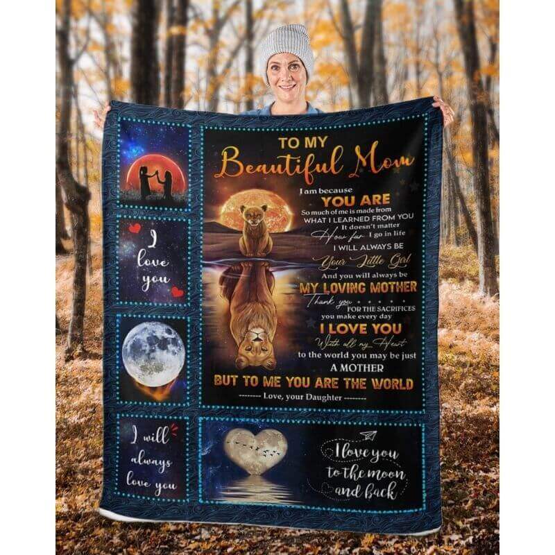 To My Mom - From Daughter  - A369 - Premium Blanket-Jolura