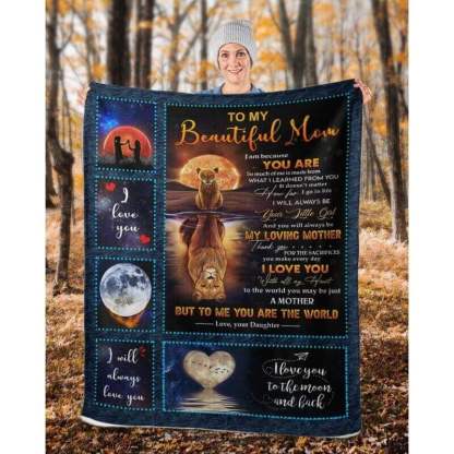 To My Mom - From Daughter  - A369 - Premium Blanket-Jolura