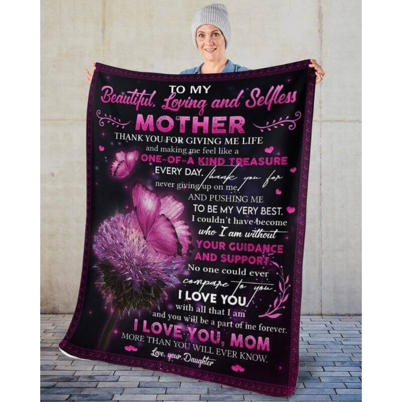 To My Mom - From Daughter - A368 - Premium Blanket-Jolura