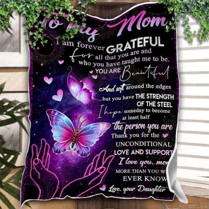 To My Mom - From Daughter - B100 - Premium Blanket-Jolura