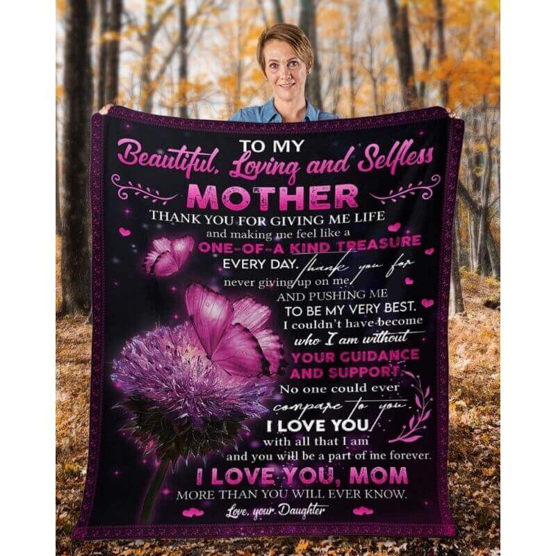 To My Mom - From Daughter - A368 - Premium Blanket-Jolura
