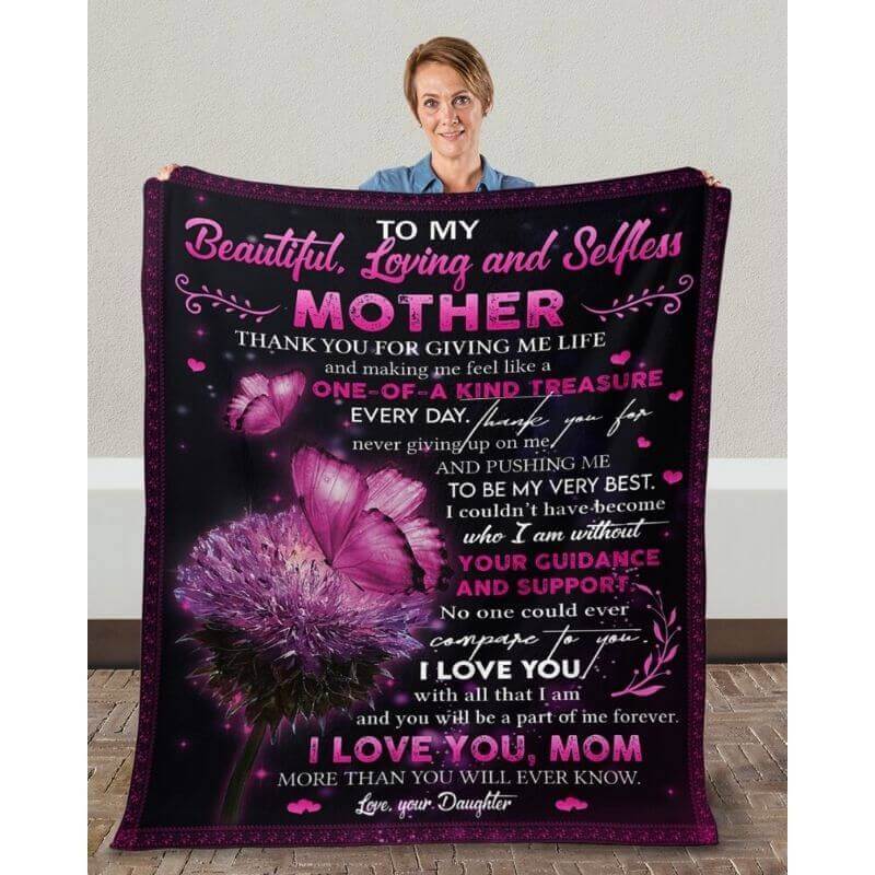 To My Mom - From Daughter - A368 - Premium Blanket-Jolura