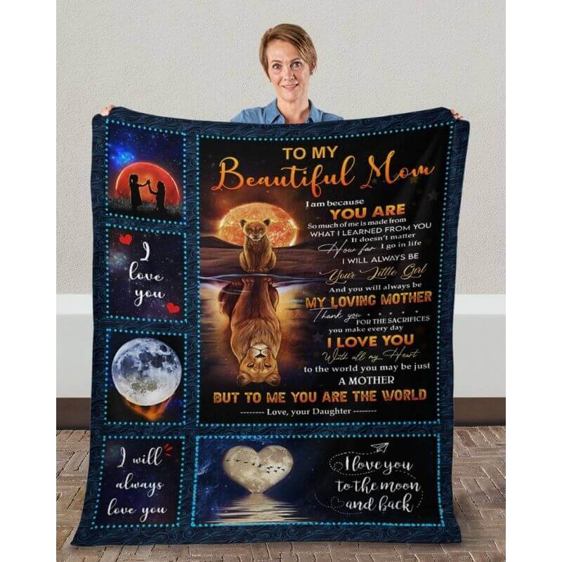 To My Mom - From Daughter  - A369 - Premium Blanket-Jolura