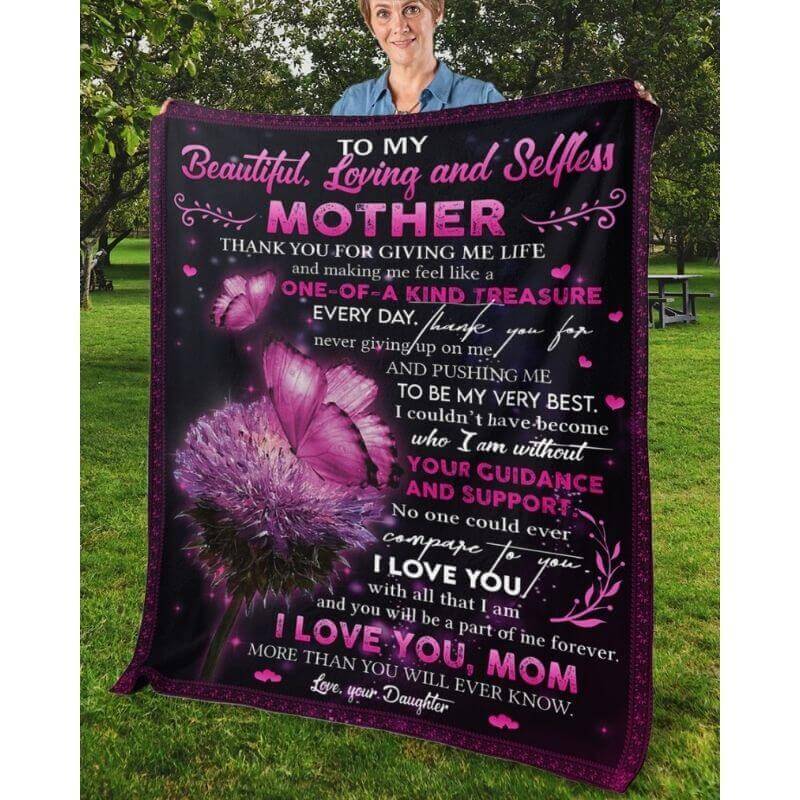 To My Mom - From Daughter - A368 - Premium Blanket-Jolura