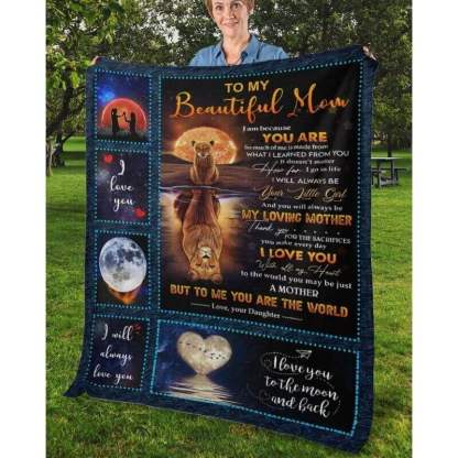 To My Mom - From Daughter  - A369 - Premium Blanket-Jolura
