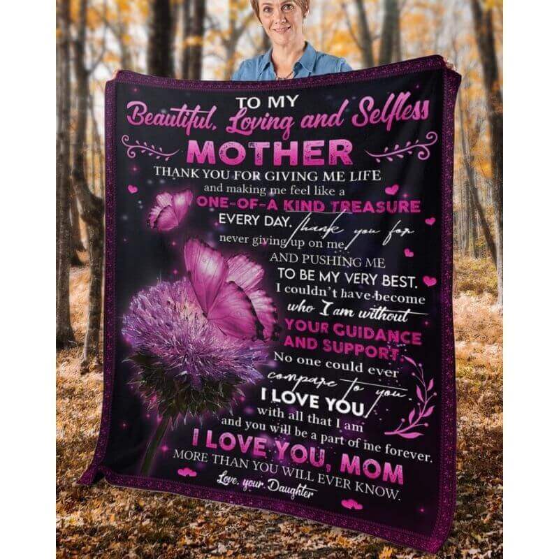 To My Mom - From Daughter - A368 - Premium Blanket-Jolura