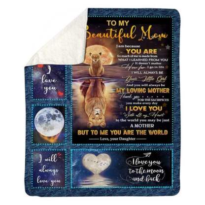 To My Mom - From Daughter  - A369 - Premium Blanket-Jolura