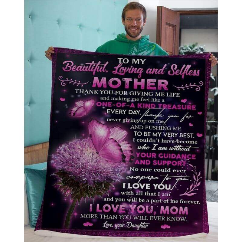 To My Mom - From Daughter - A368 - Premium Blanket-Jolura