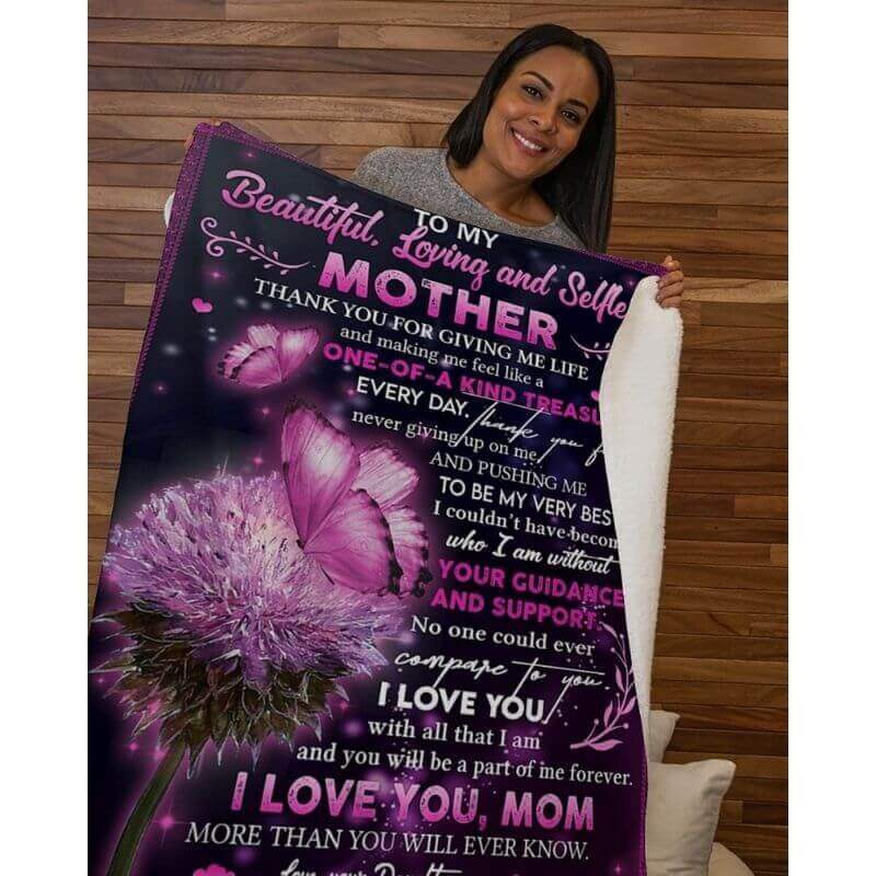 To My Mom - From Daughter - A368 - Premium Blanket-Jolura