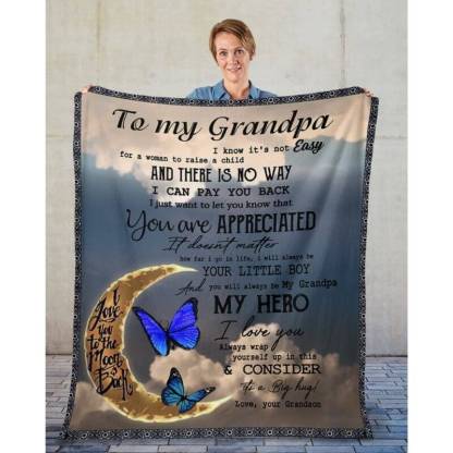 To My Grandpa - From Grandson - A314 - Premium Blanket-Jolura