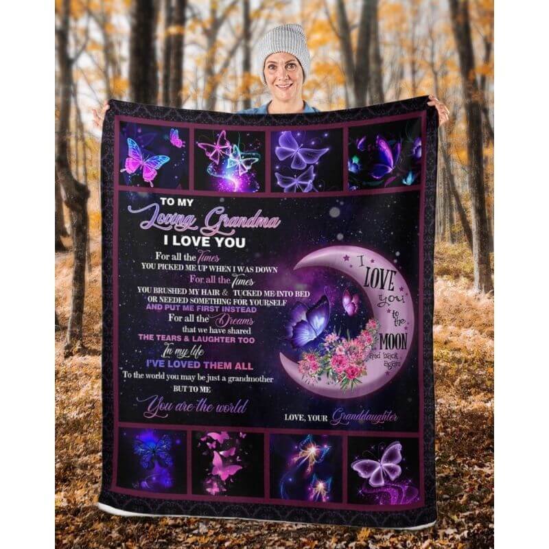 To My Grandma - From Granddaughter - A316 - Premium Blanket-Jolura