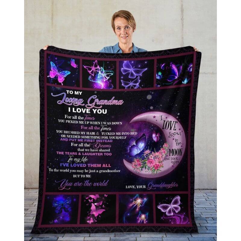 To My Grandma - From Granddaughter - A316 - Premium Blanket-Jolura