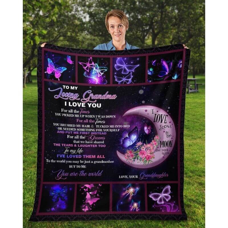 To My Grandma - From Granddaughter - A316 - Premium Blanket-Jolura
