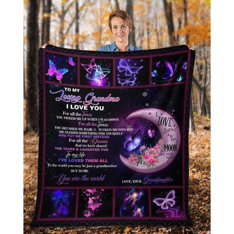 To My Grandma - From Granddaughter - A316 - Premium Blanket-Jolura