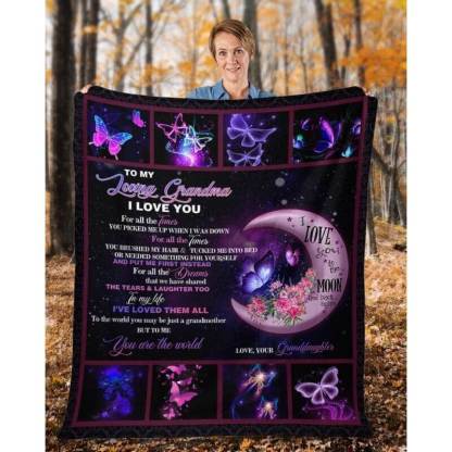 To My Grandma - From Granddaughter - A316 - Premium Blanket-Jolura