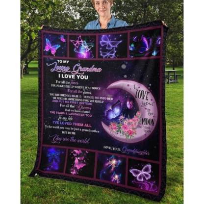 To My Grandma - From Granddaughter - A316 - Premium Blanket-Jolura