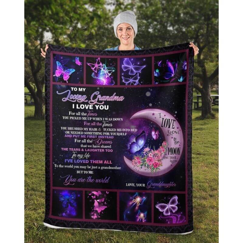 To My Grandma - From Granddaughter - A316 - Premium Blanket-Jolura