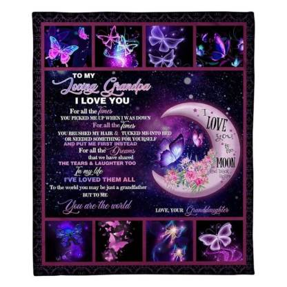 To My Grandpa - From Granddaughter - A316 - Premium Blanket-Jolura