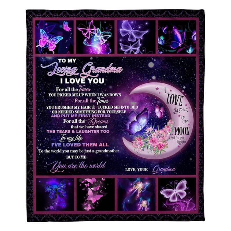 To My Grandma - From Grandson - A316 - Premium Blanket-Jolura