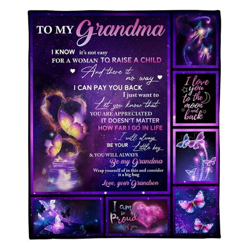To My Grandma - From Grandson - A315 - Premium Blanket-Jolura