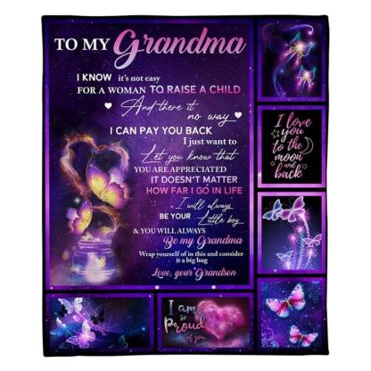 To My Grandma - From Grandson - A315 - Premium Blanket-Jolura