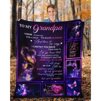 To My Grandpa - From Grandson - A315 - Premium Blanket-Jolura