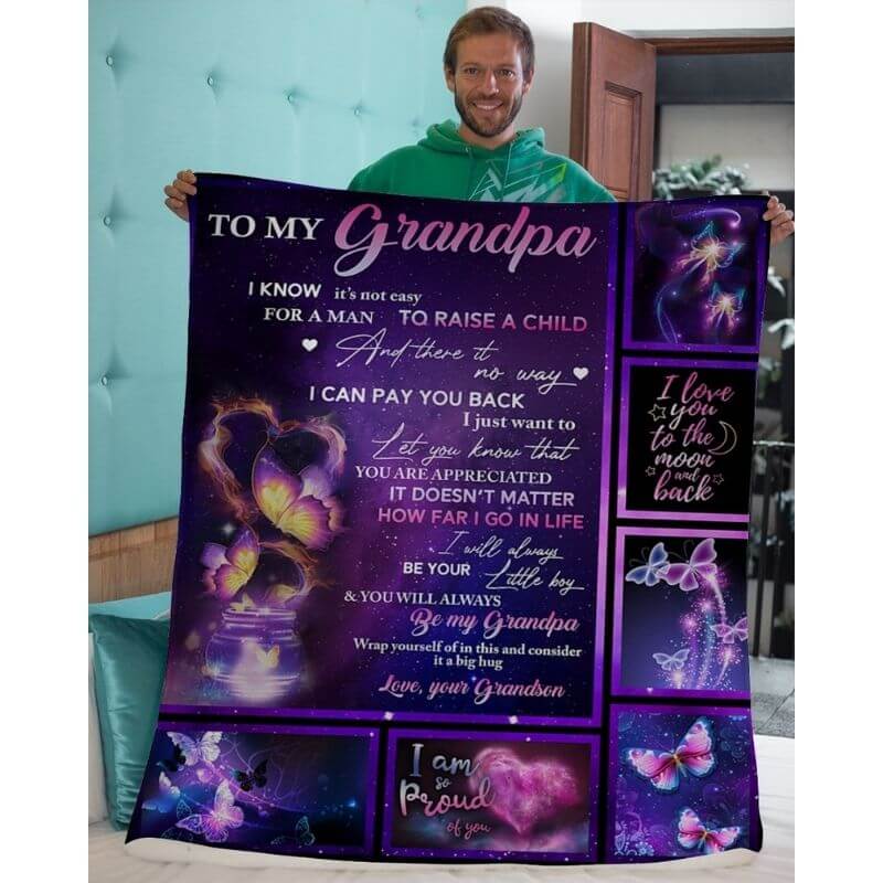 To My Grandpa - From Grandson - A315 - Premium Blanket-Jolura