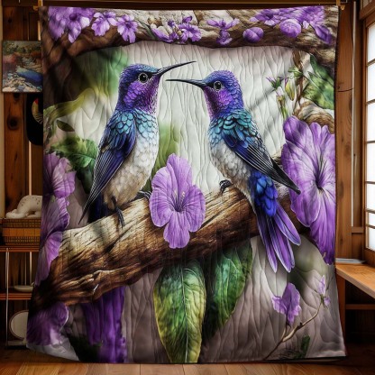 Amethyst Hummingbird Blanket - C025 - Premium Blanket