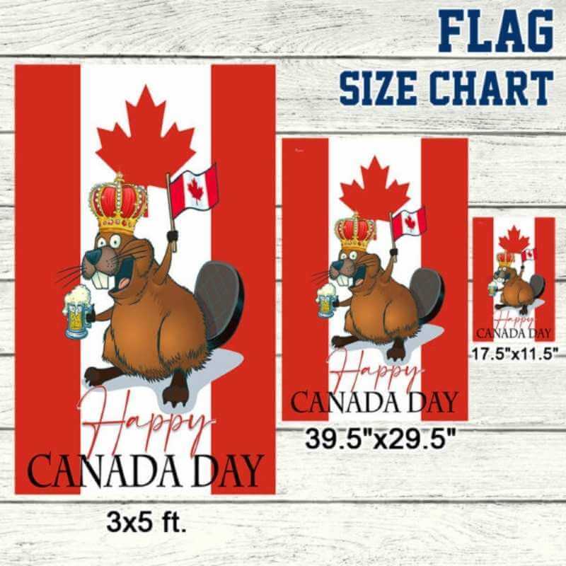 Happy Canada Day Flag Funny Beaver-Jolura
