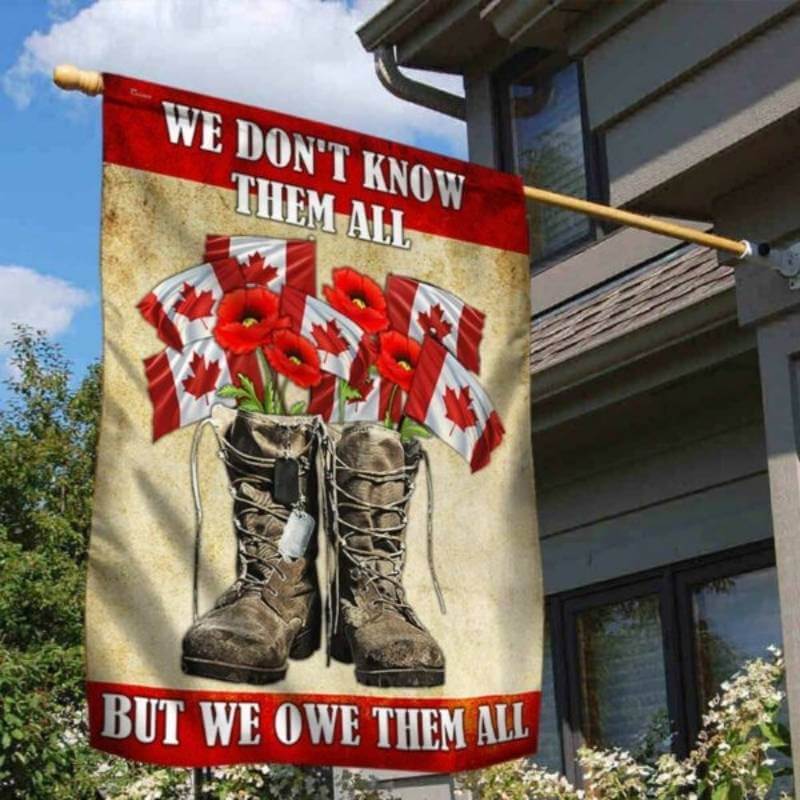 Thank You Veteran Canada Flag We Don’t Know Them All But We Owe Them All-Jolura