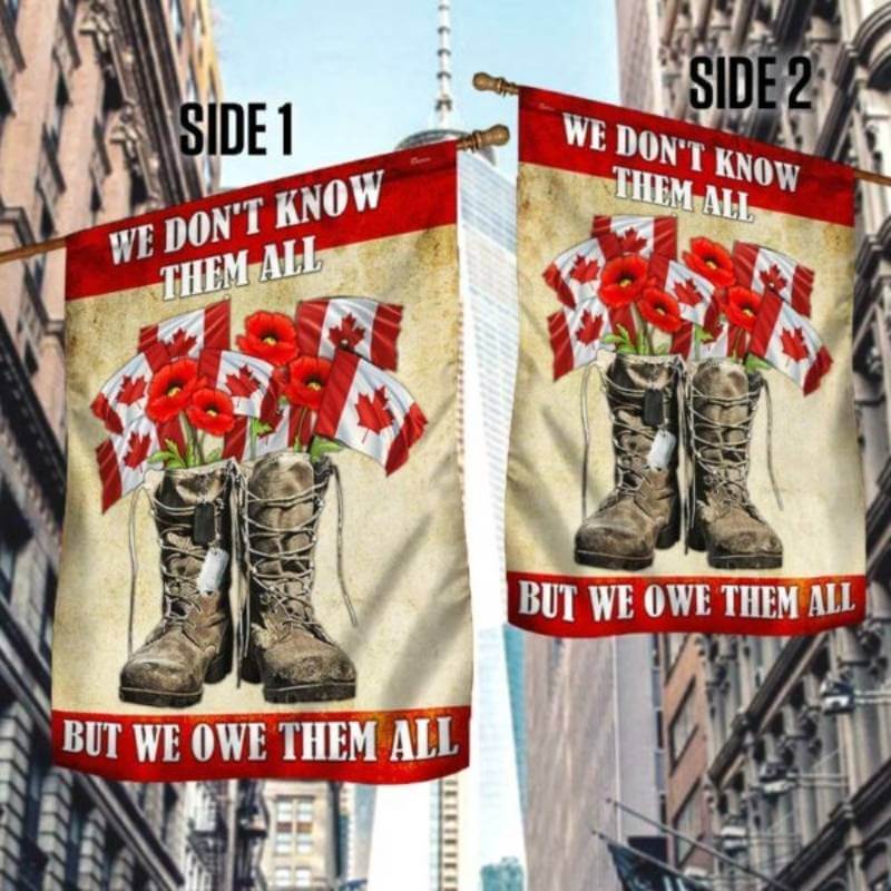 Thank You Veteran Canada Flag We Don’t Know Them All But We Owe Them All-Jolura