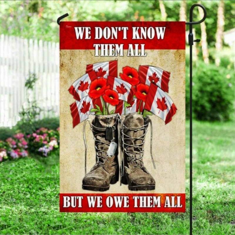 Thank You Veteran Canada Flag We Don’t Know Them All But We Owe Them All-Jolura