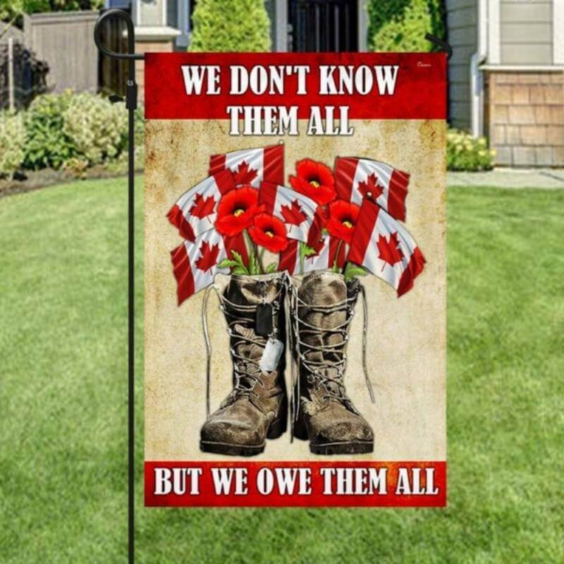 Thank You Veteran Canada Flag We Don’t Know Them All But We Owe Them All-Jolura