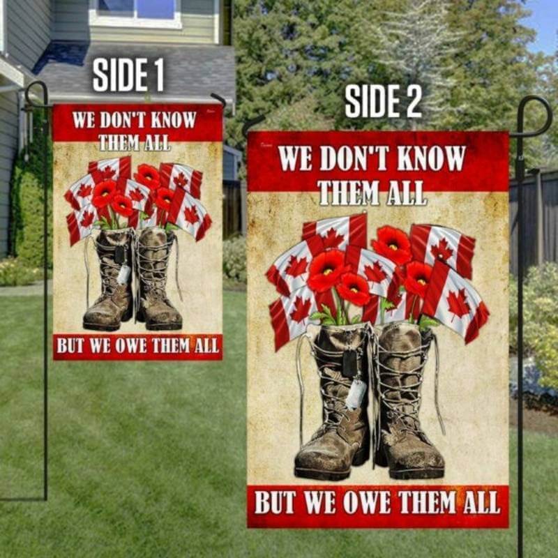 Thank You Veteran Canada Flag We Don’t Know Them All But We Owe Them All-Jolura