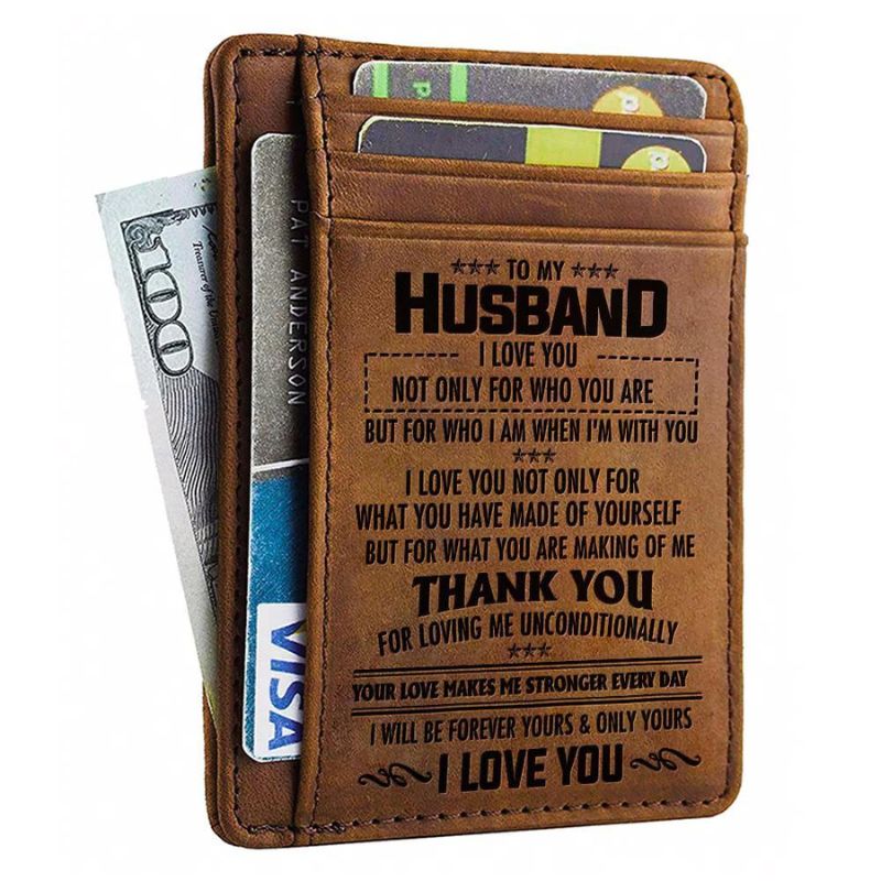 To My Husband - Thank You For Loving Me Unconditionally - Card Wallet-Jolura