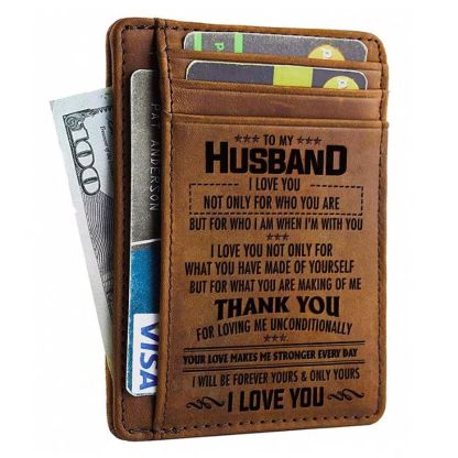 To My Husband - Thank You For Loving Me Unconditionally - Card Wallet-Jolura