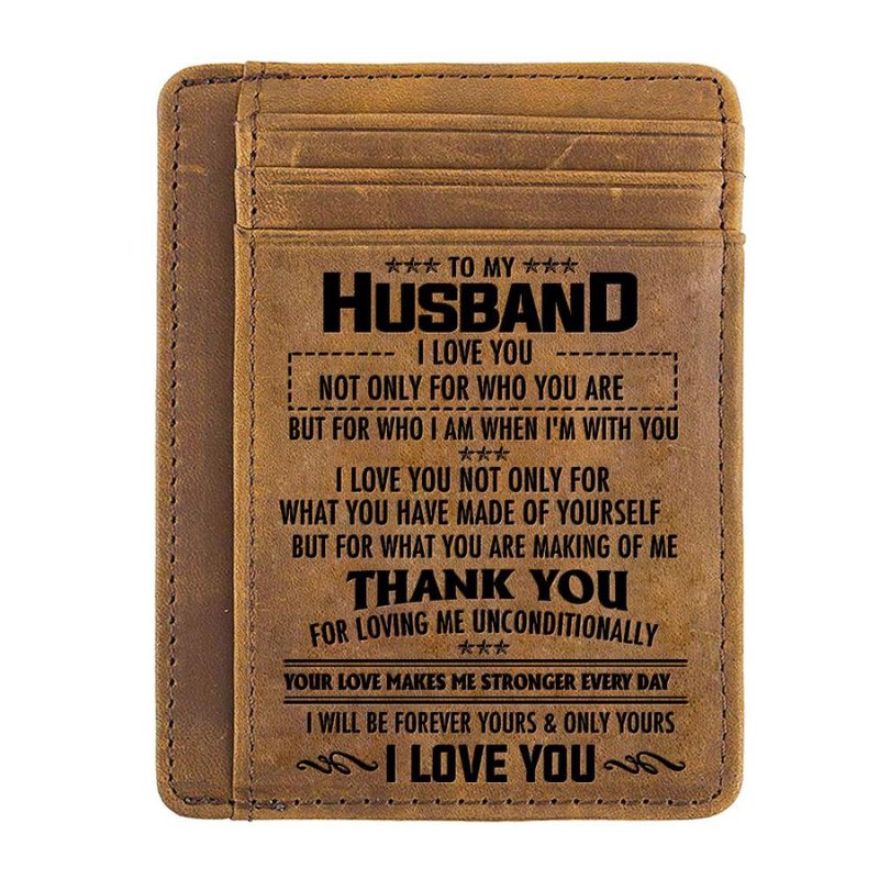 To My Husband - Thank You For Loving Me Unconditionally - Card Wallet-Jolura