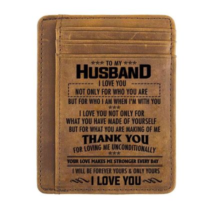 To My Husband - Thank You For Loving Me Unconditionally - Card Wallet-Jolura
