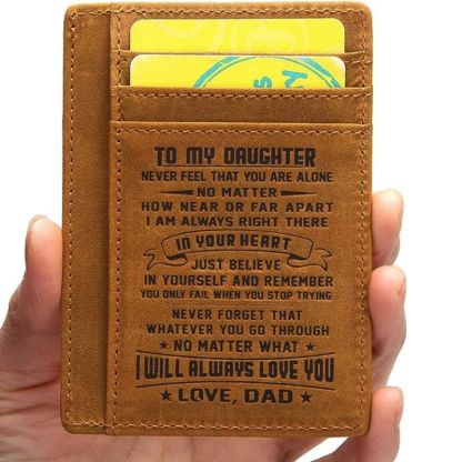 Dad To Daughter - No Matter What I Will Always Love You - Card Wallet-Jolura