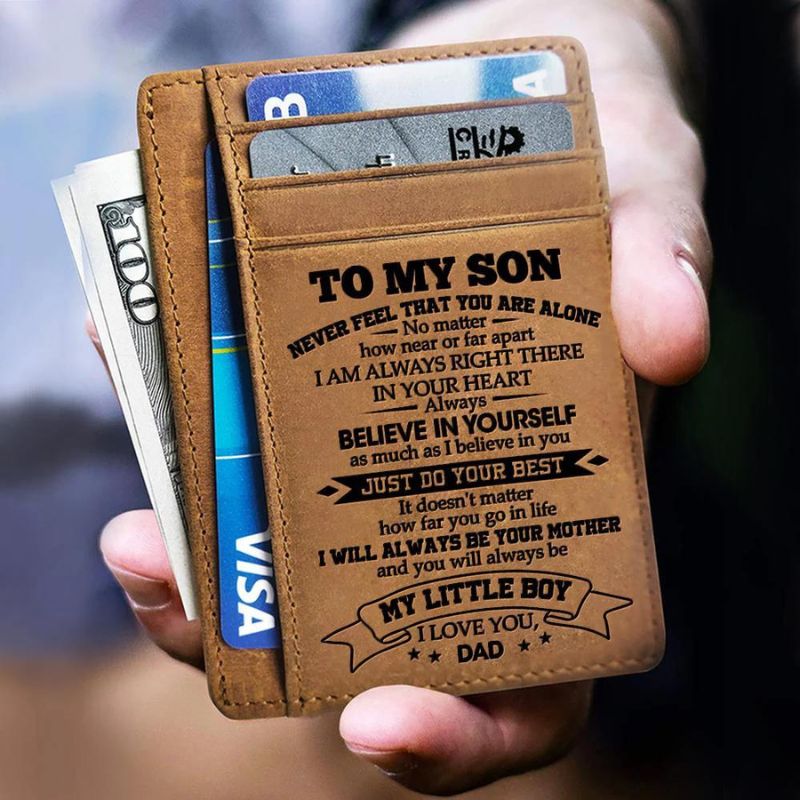 Dad To Son - Just Do Your Best - Card Wallet-Jolura