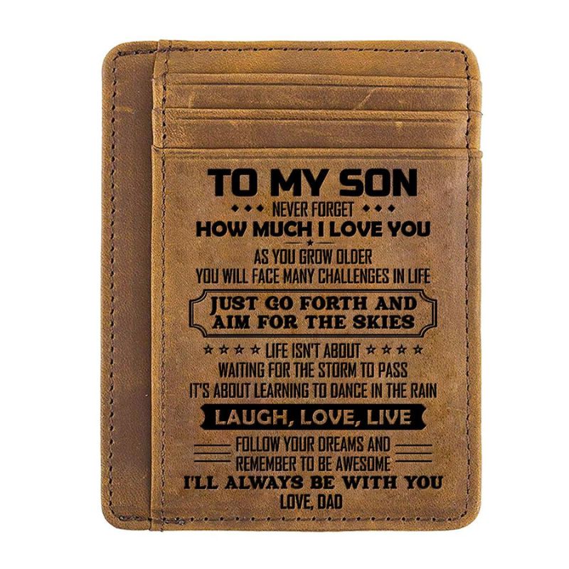 Dad To Son - Life Isn't About Waiting For The Storm To Pass - Card Wallet-Jolura