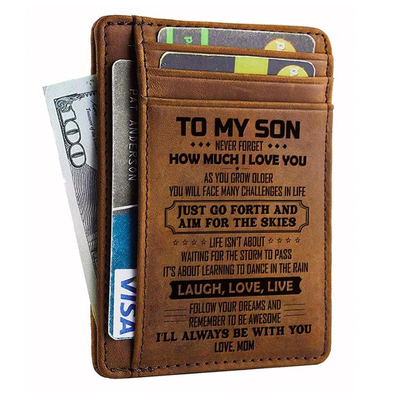Mom To Son - Life Isn't About Waiting For The Storm To Pass - Card Wallet-Jolura