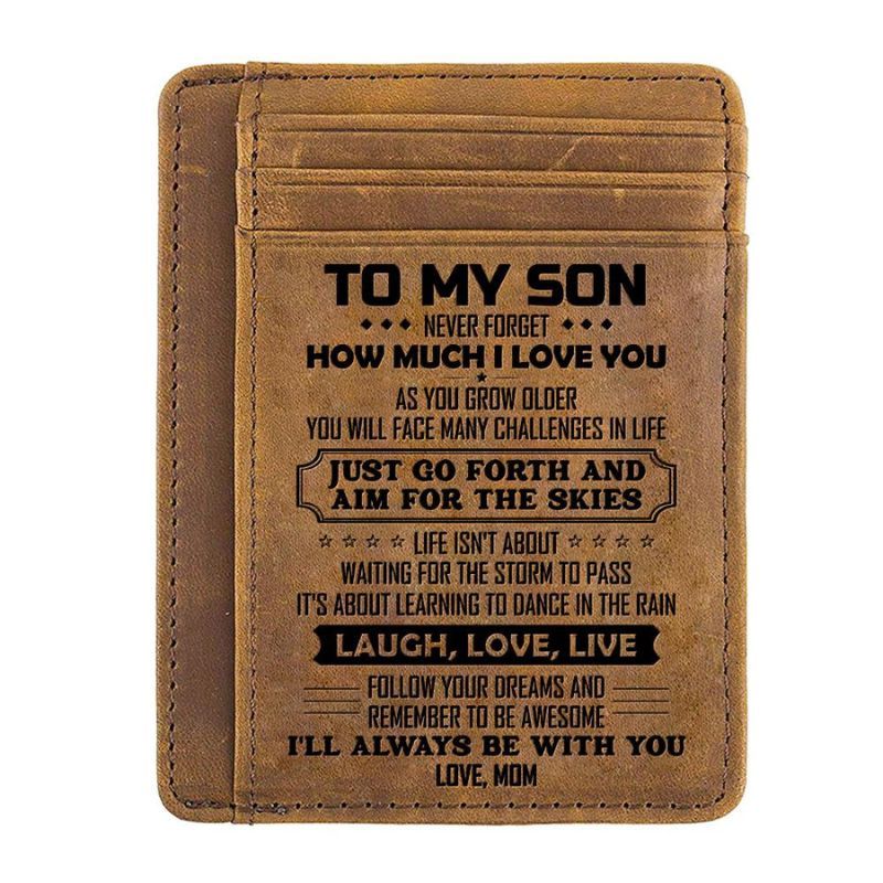 Mom To Son - Life Isn't About Waiting For The Storm To Pass - Card Wallet-Jolura