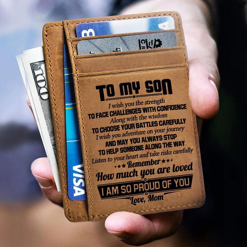 Mom To Son - Listen To Your Heart And Take Risks Carefully - Card Wallet-Jolura
