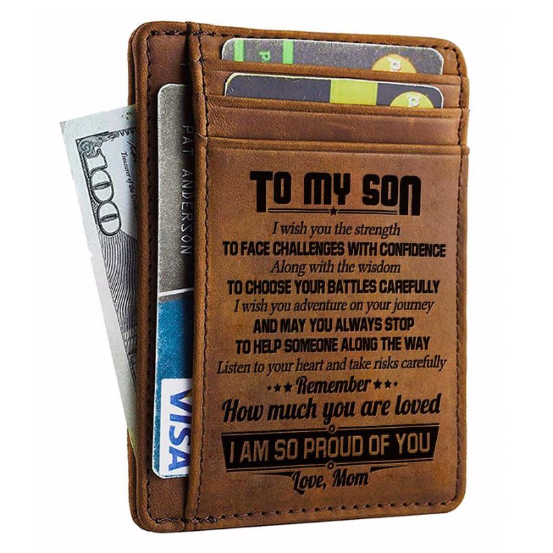 Mom To Son - Listen To Your Heart And Take Risks Carefully - Card Wallet-Jolura